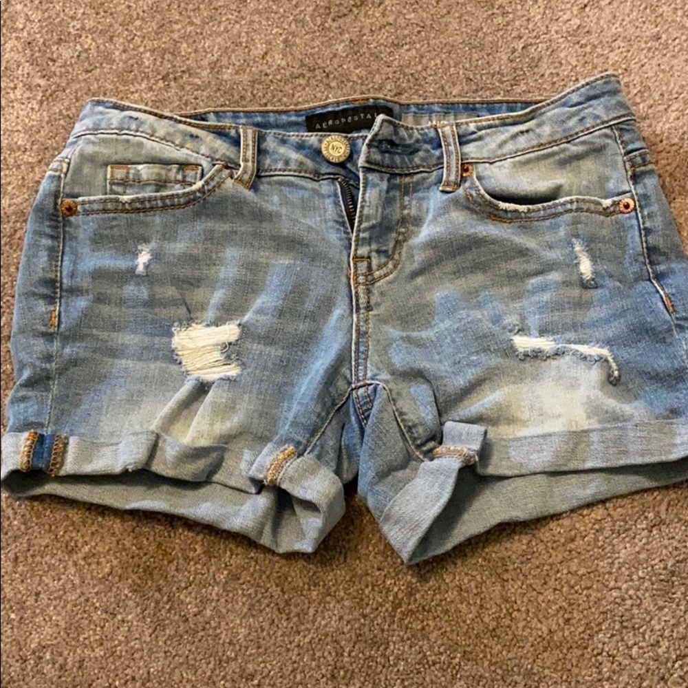 Light Wash Jean Shorts